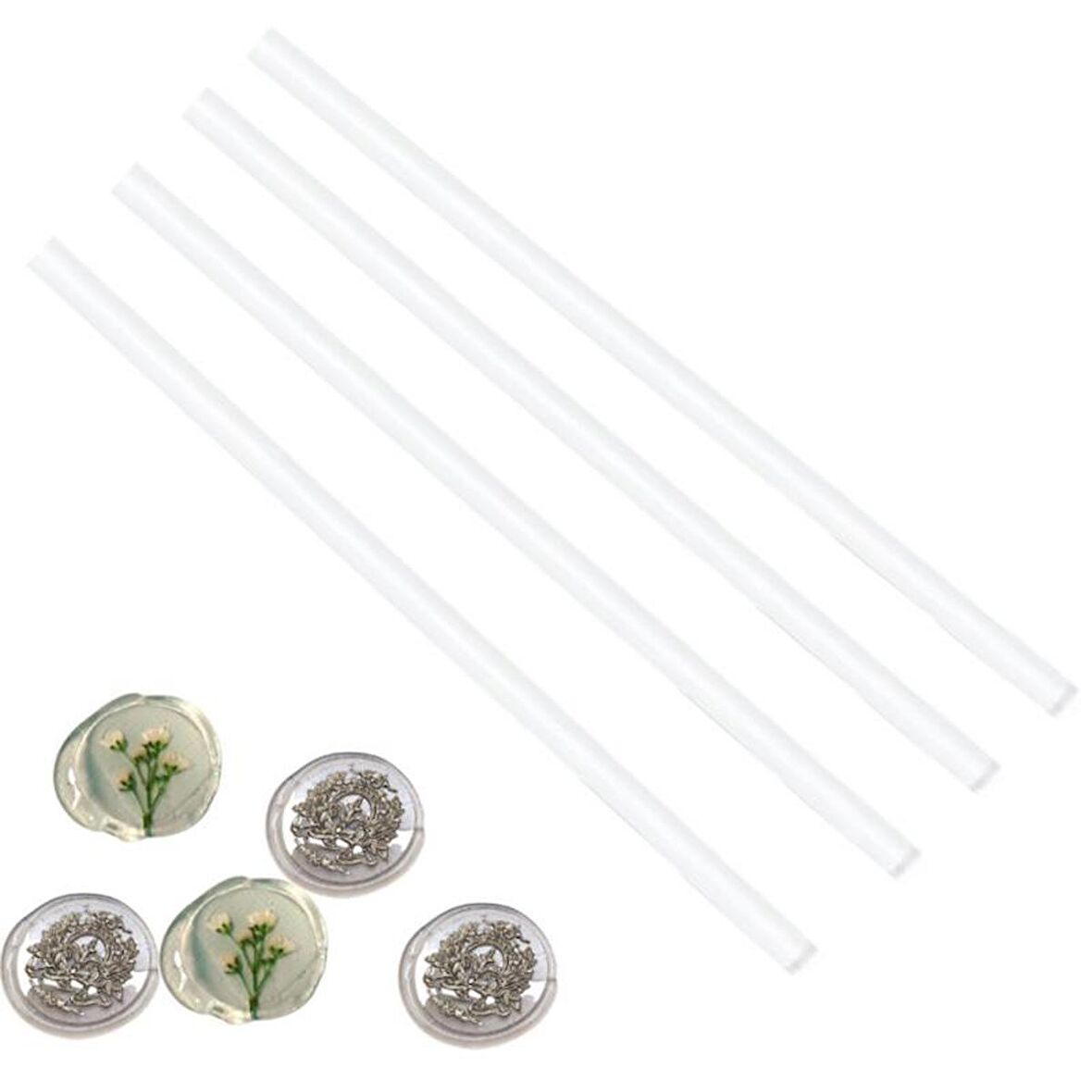 Mühür Mumu Çubuk Sıcak Tutkal 11mm x 30cm 4 lü  Transparan Şeffaf