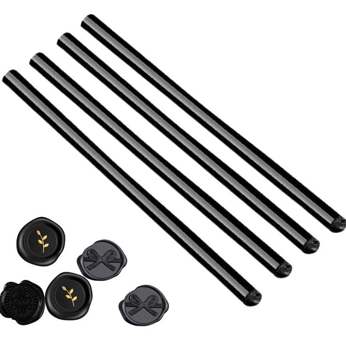 Mühür Mumu Çubuk Sıcak Tutkal 11mm x 30cm 4 lü Siyah Renk