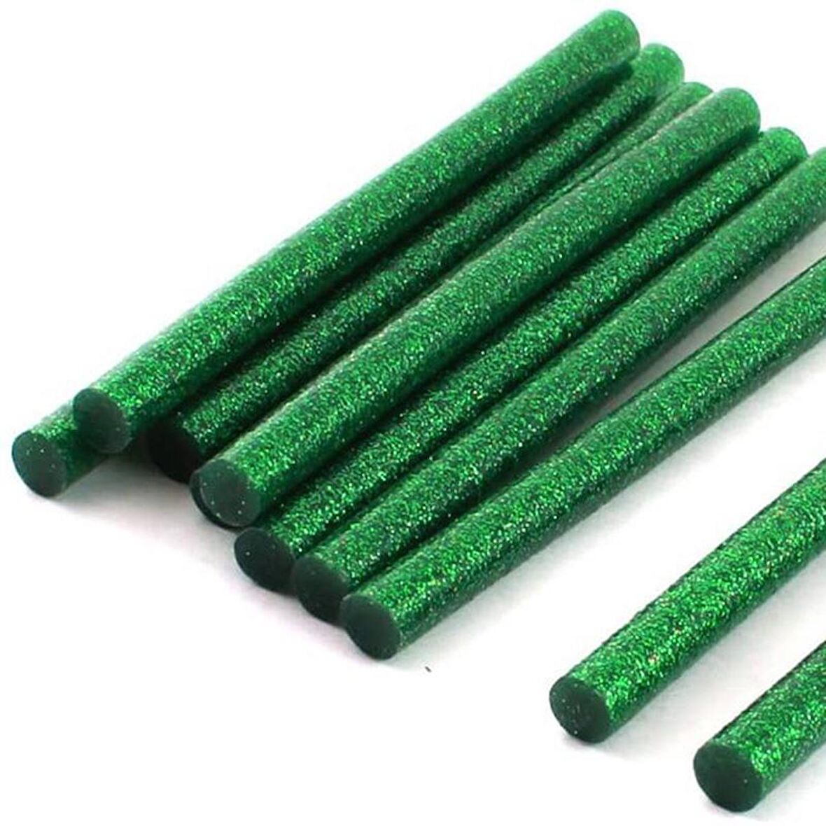 Mühür Mumu Simli Çubuk Sıcak Tutkal 7mm x 10cm 12 li Yeşil Renk