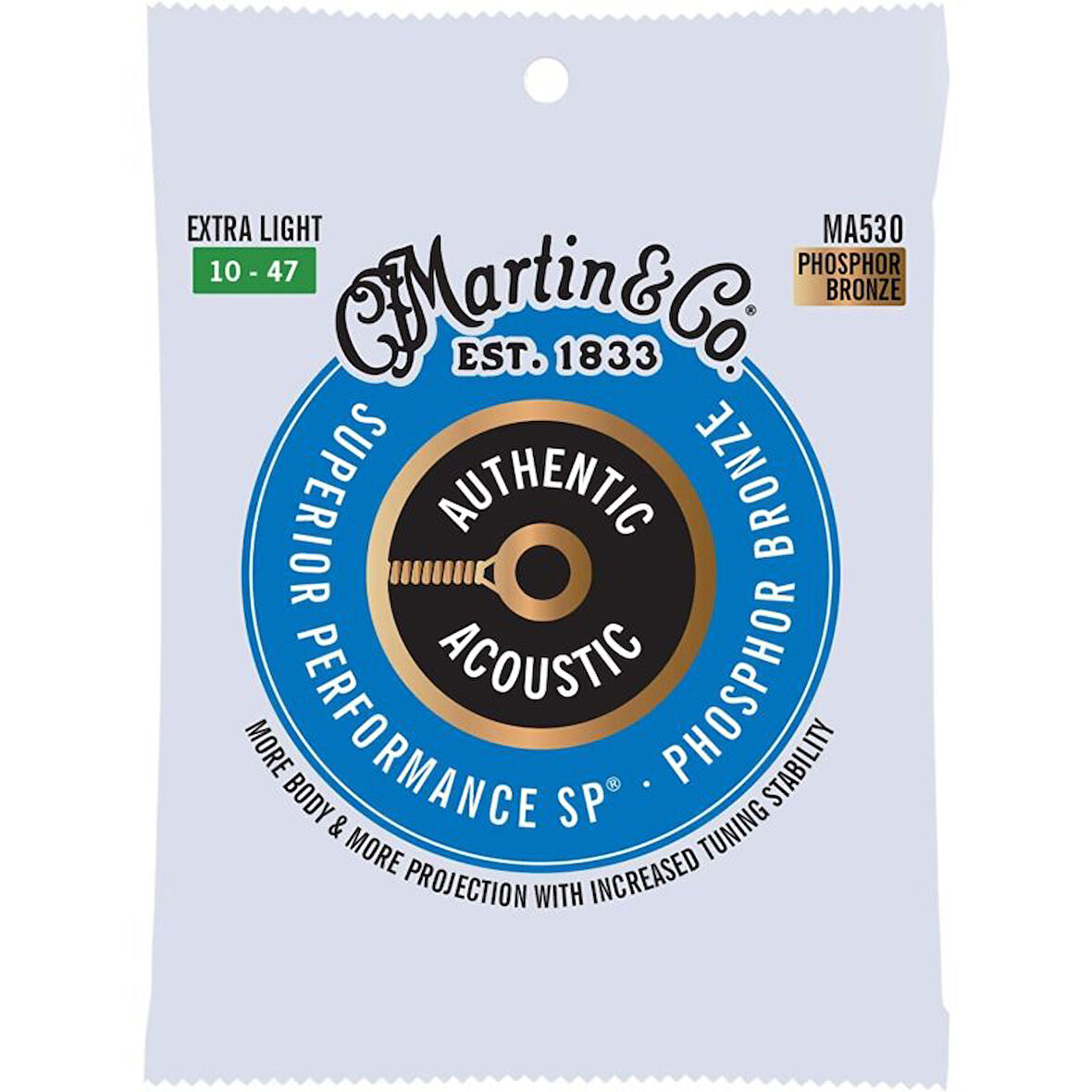 Martin Co MA530S Marquis Phosphor Bronze Akustik Gitar Teli Ex Lt 10-47