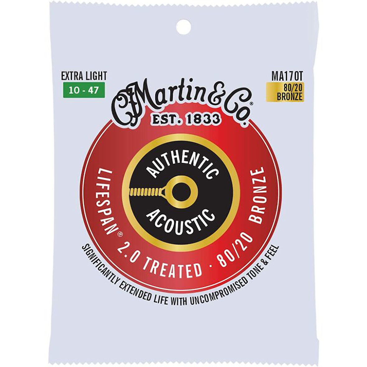 Martin Co MA170T SP Lifespan Treated Akustik Gitar Teli Extra Light 10-47