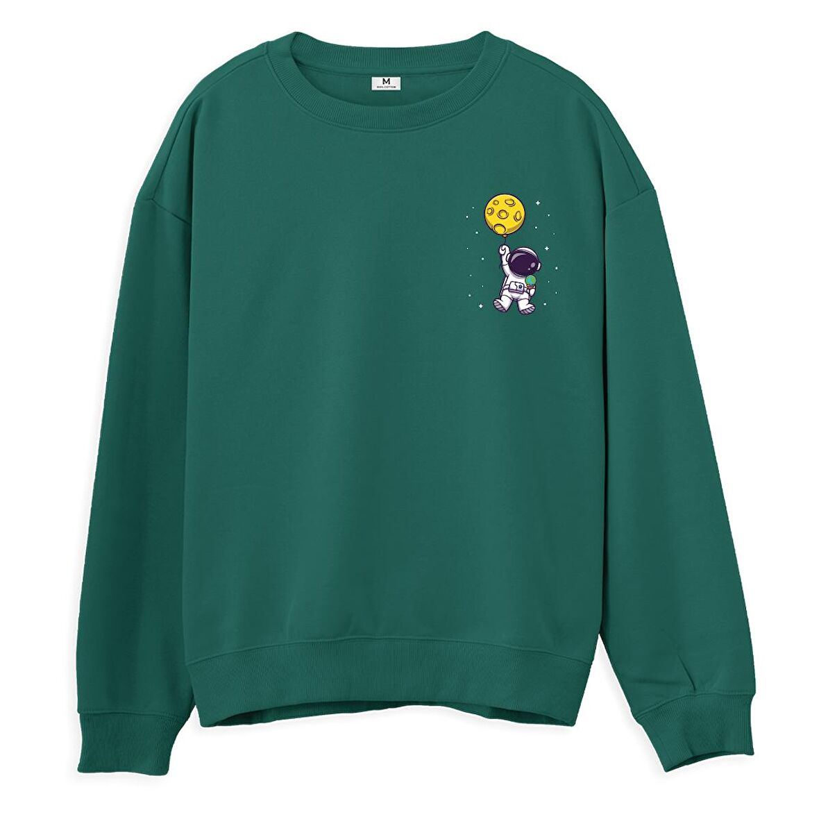 Astro-1  Baskılı Yeşil Sweatshirt