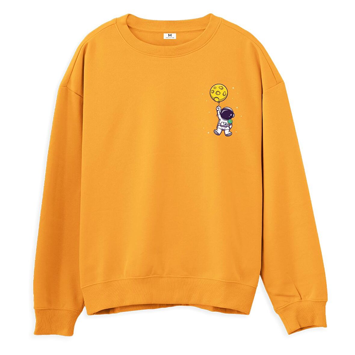 Astro-1 Baskılı Sweatshirt-Portakal