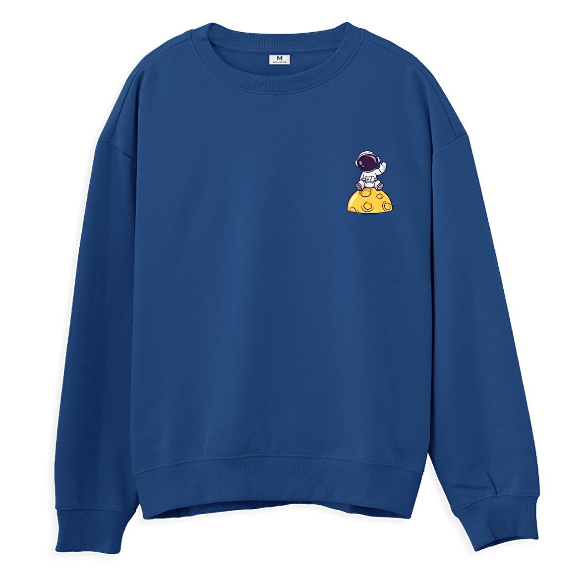 Astro-10 Baskılı Sweatshirt-Royal Mavi