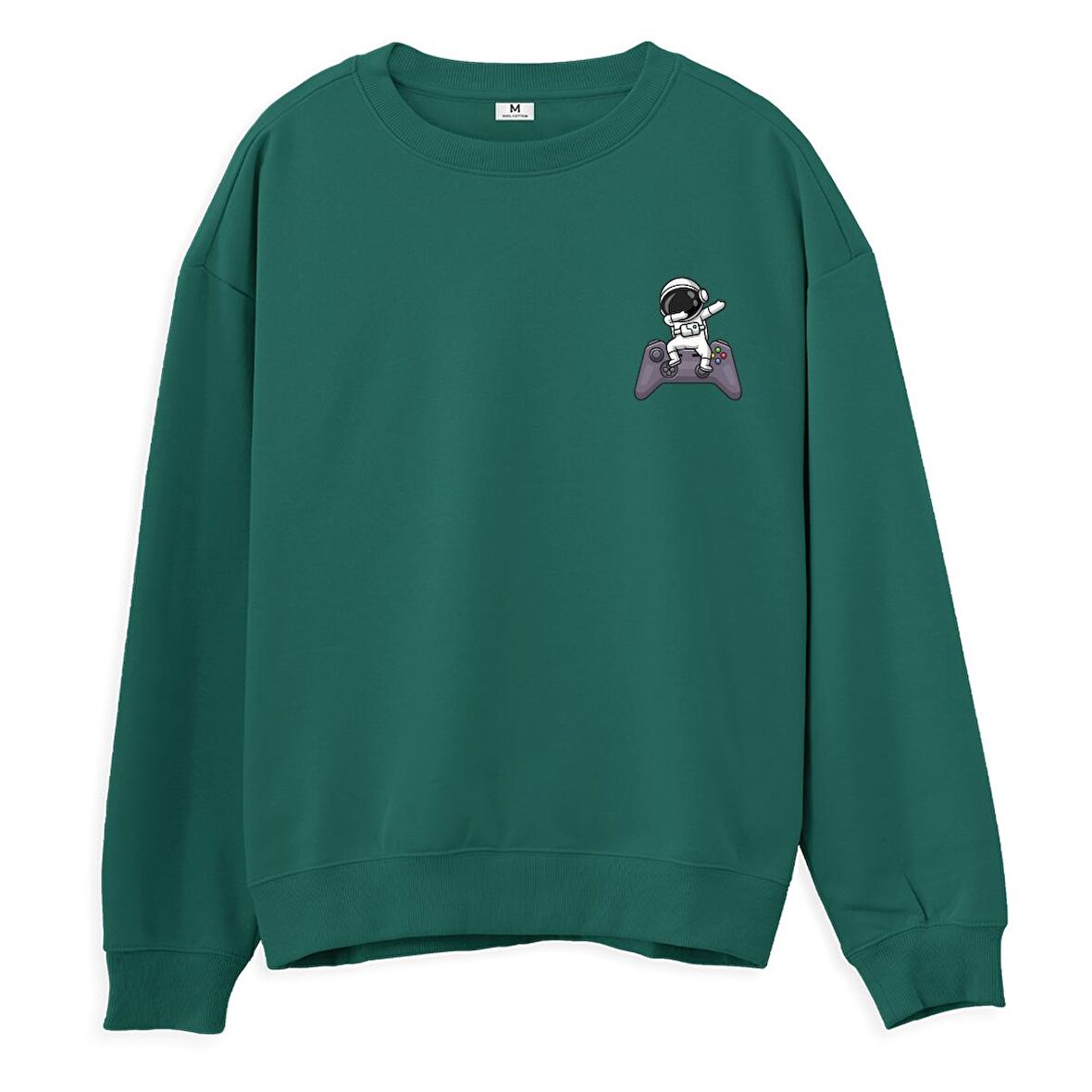 Astro-3  Baskılı Yeşil Sweatshirt
