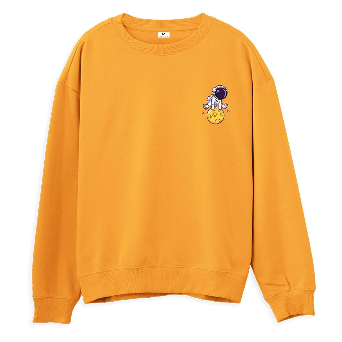 Astro-5 Baskılı Sweatshirt-Portakal