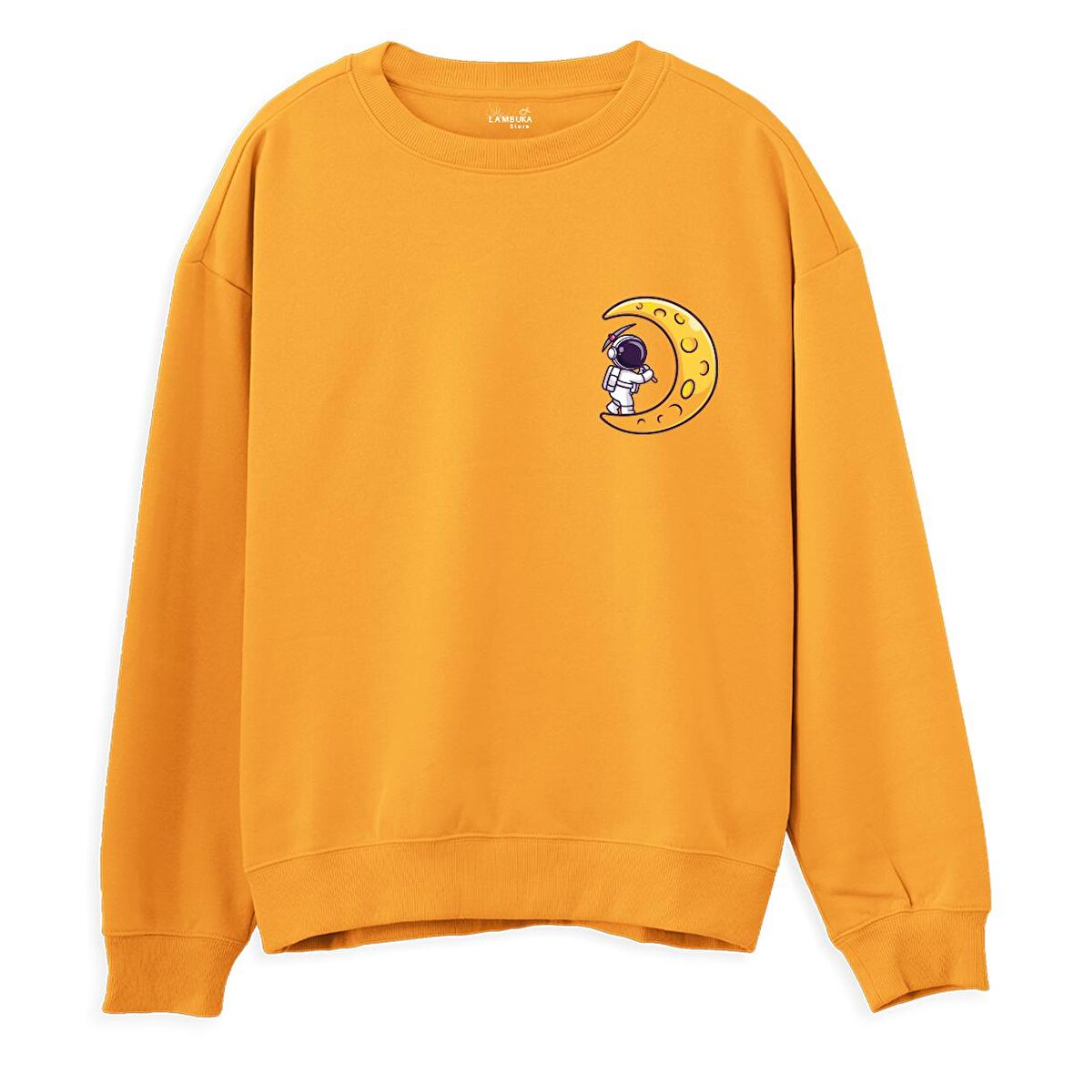 Astro-9 Baskılı Sweatshirt-Portakal