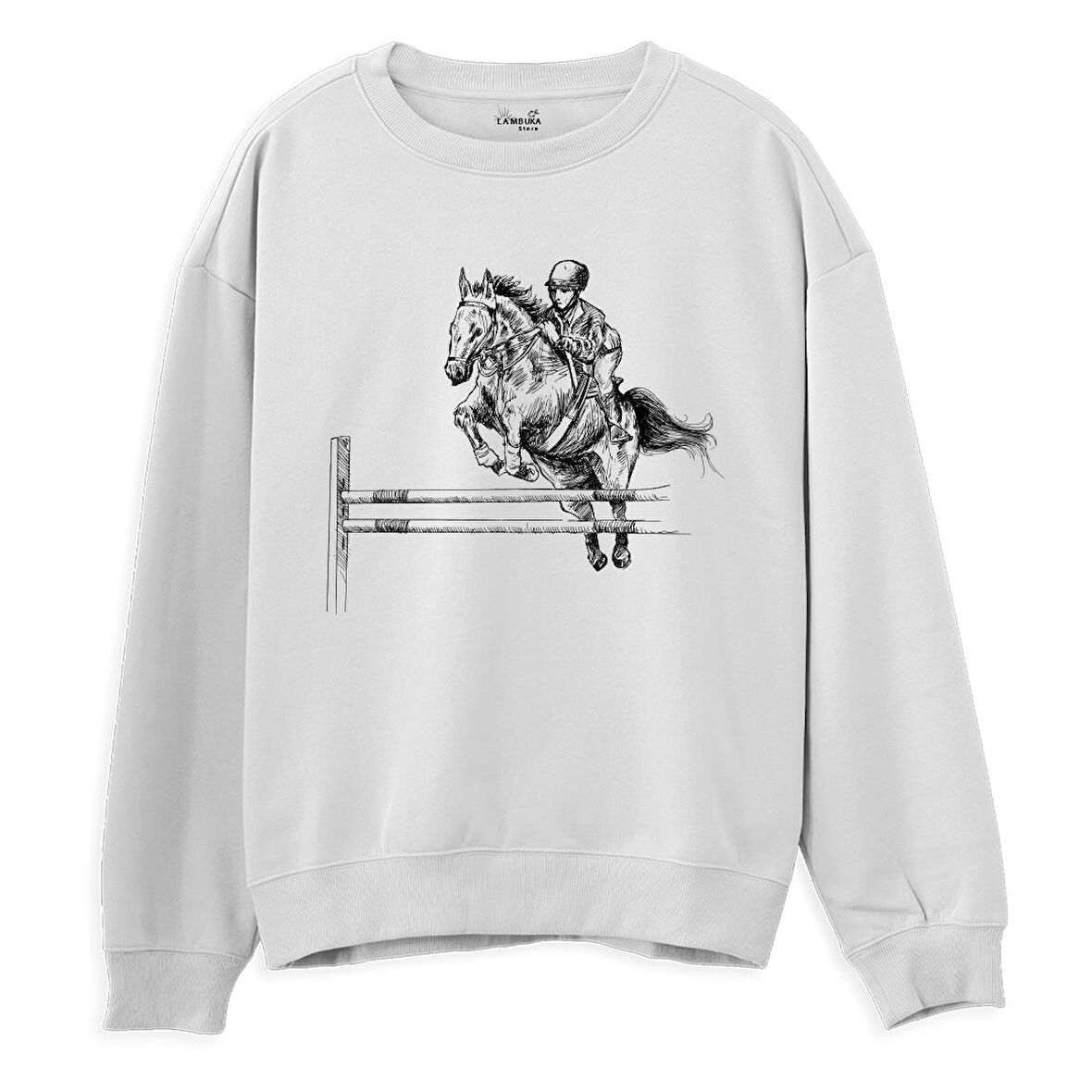 Cowboy Sweatshirt-Beyaz