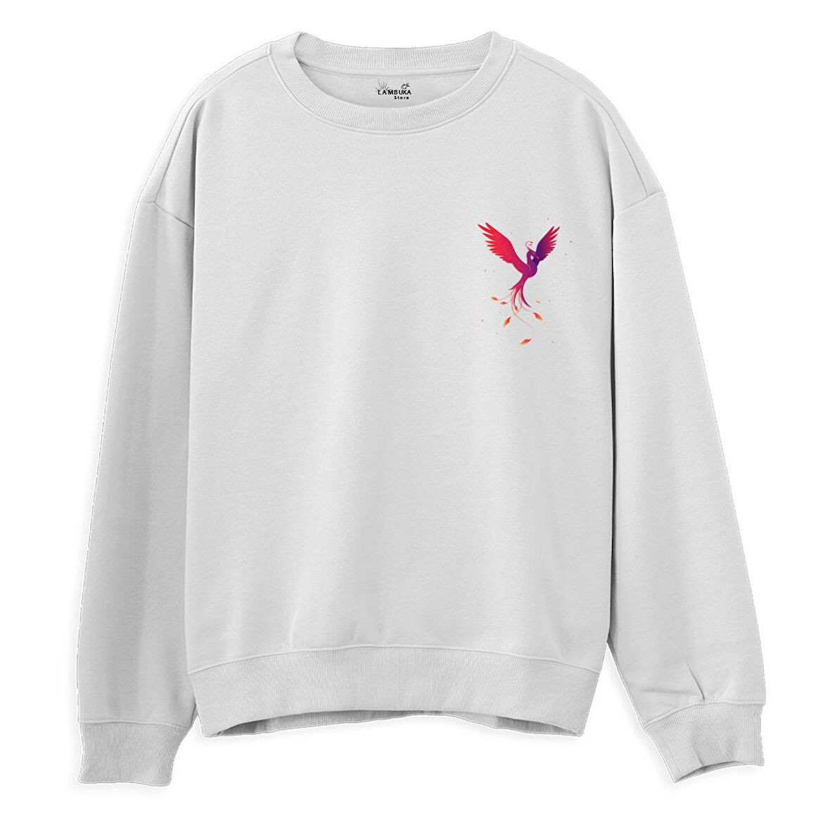 Phoenix  Baskılı Beyaz Sweatshirt