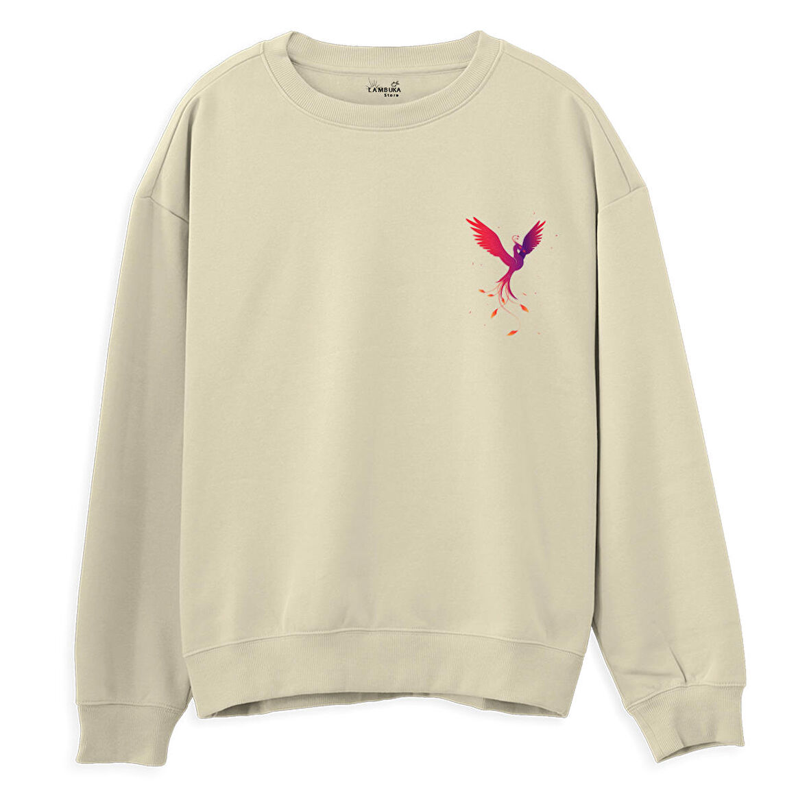 Phoenix  Baskılı Krem Sweatshirt