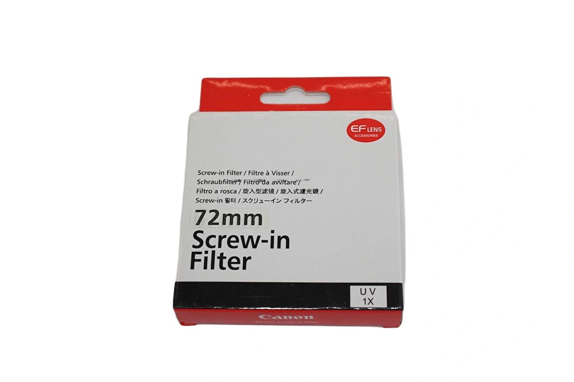 Canon 72mm UV Filtre EF 50mm f/1.2L USM, EF 24-70mm f/2.8L II USM ve EF 24-105mm f/4L IS USM Lenslerle Uyumlu