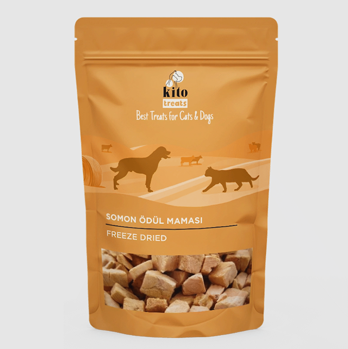 Kito Freeze Dried Somon Ödül Maması Köpekler İçin 