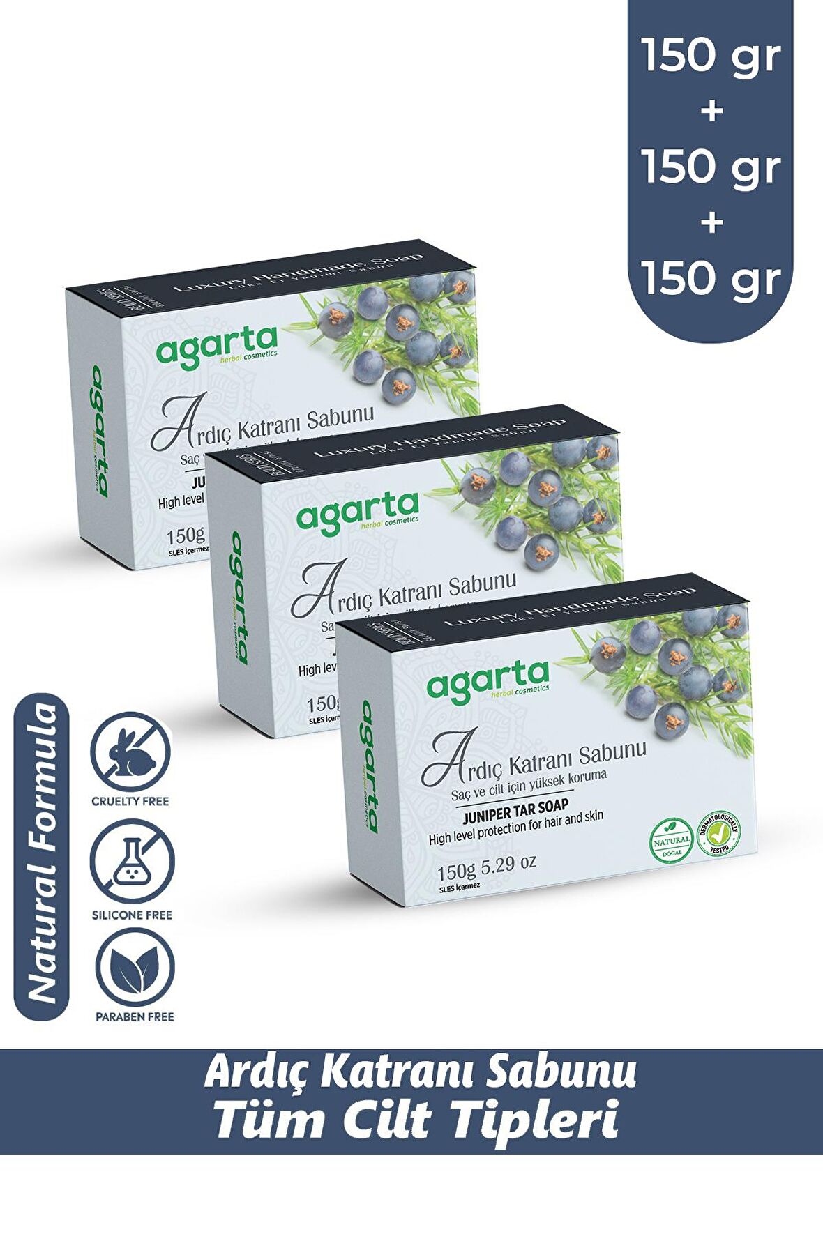 Ardıç Katranı Sabunu Doğal 150 gr X 3 Adet