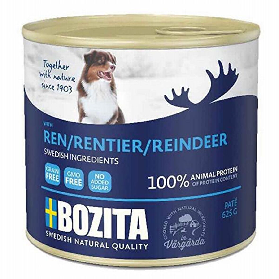 Bozita Tahılsız Ren Geyiği Etli Köpek Konserve Maması 625 Gr