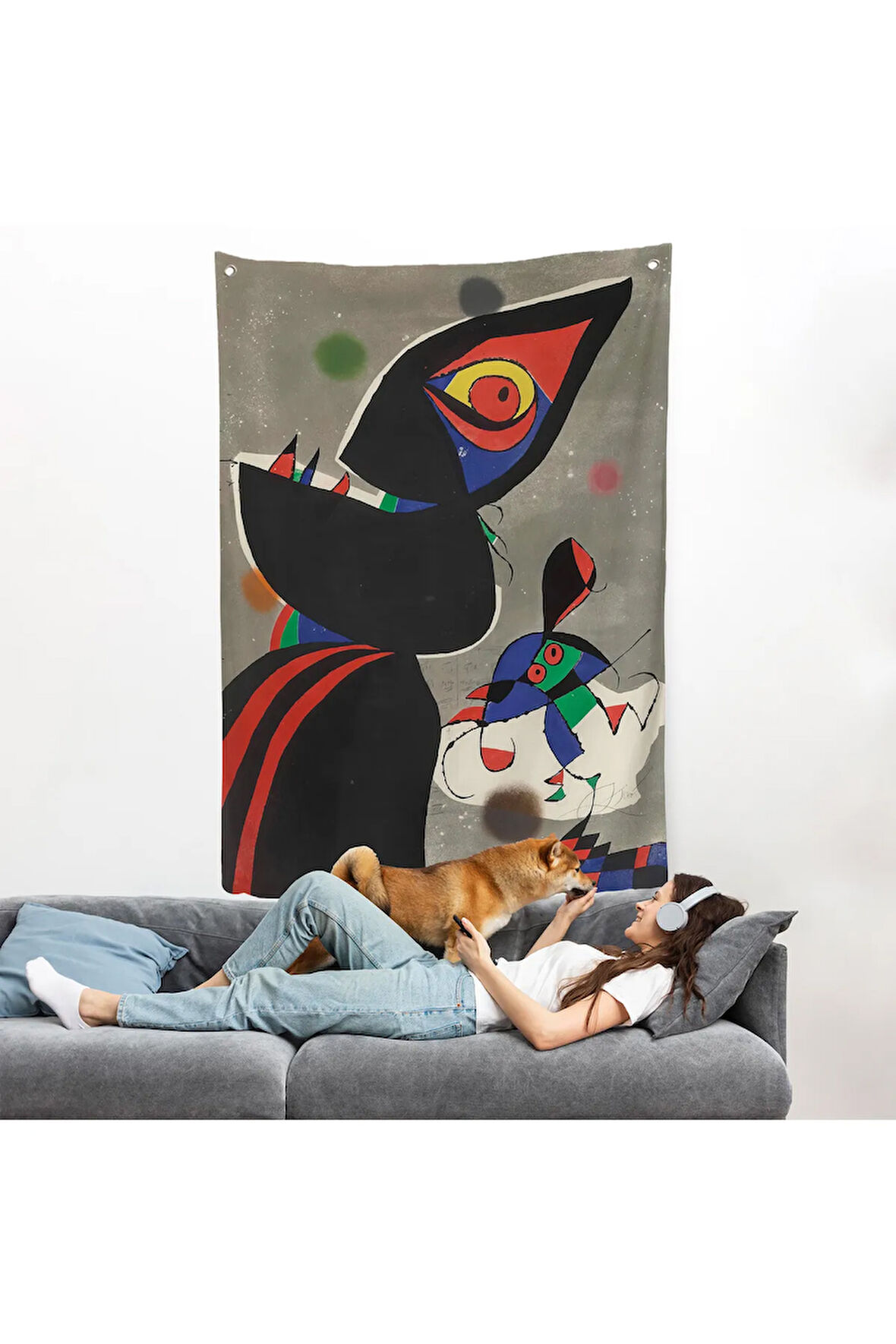 Joan Miro - Gaudi Duvar Örtüsü-7307