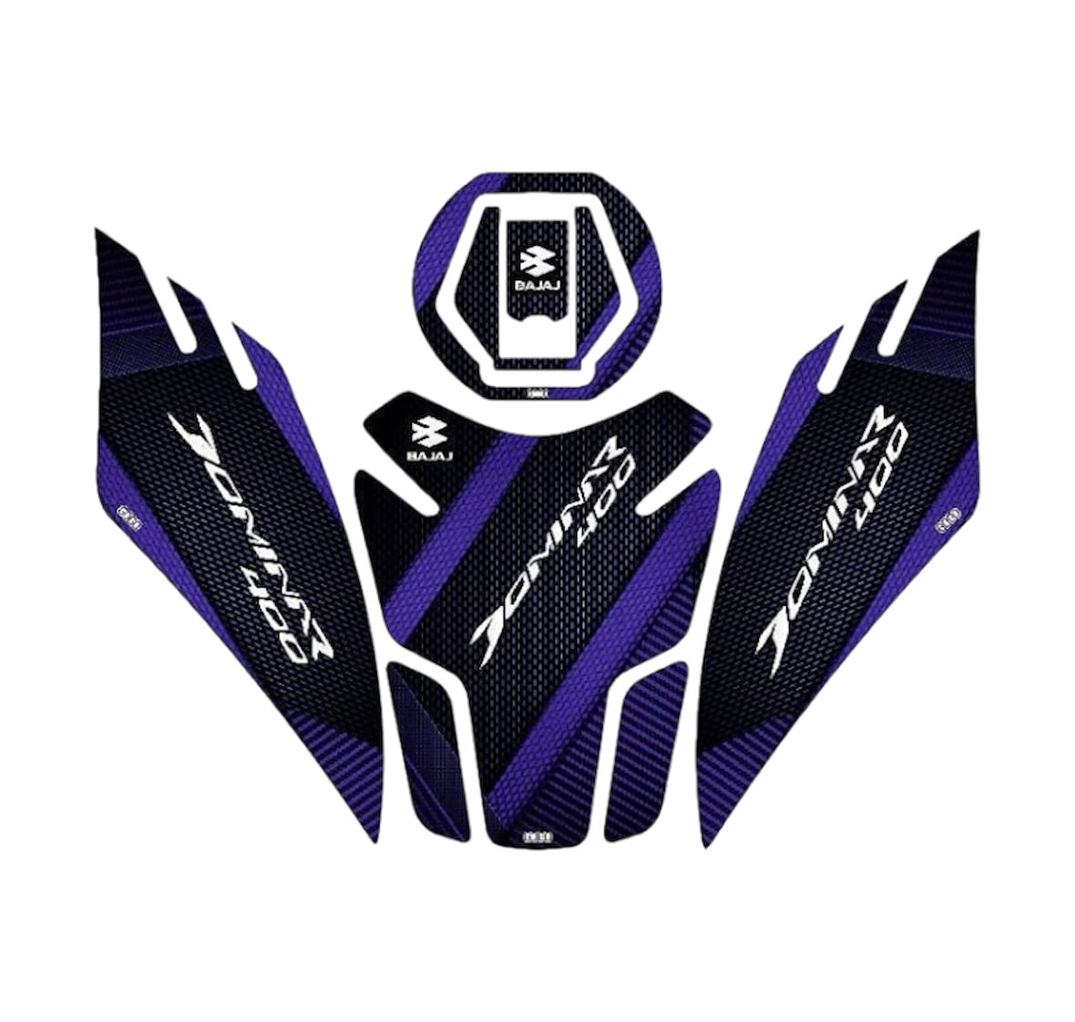 Gogo Tank Pad Set 002 Siyah Mor Bajaj Dominar 400 2017-2024