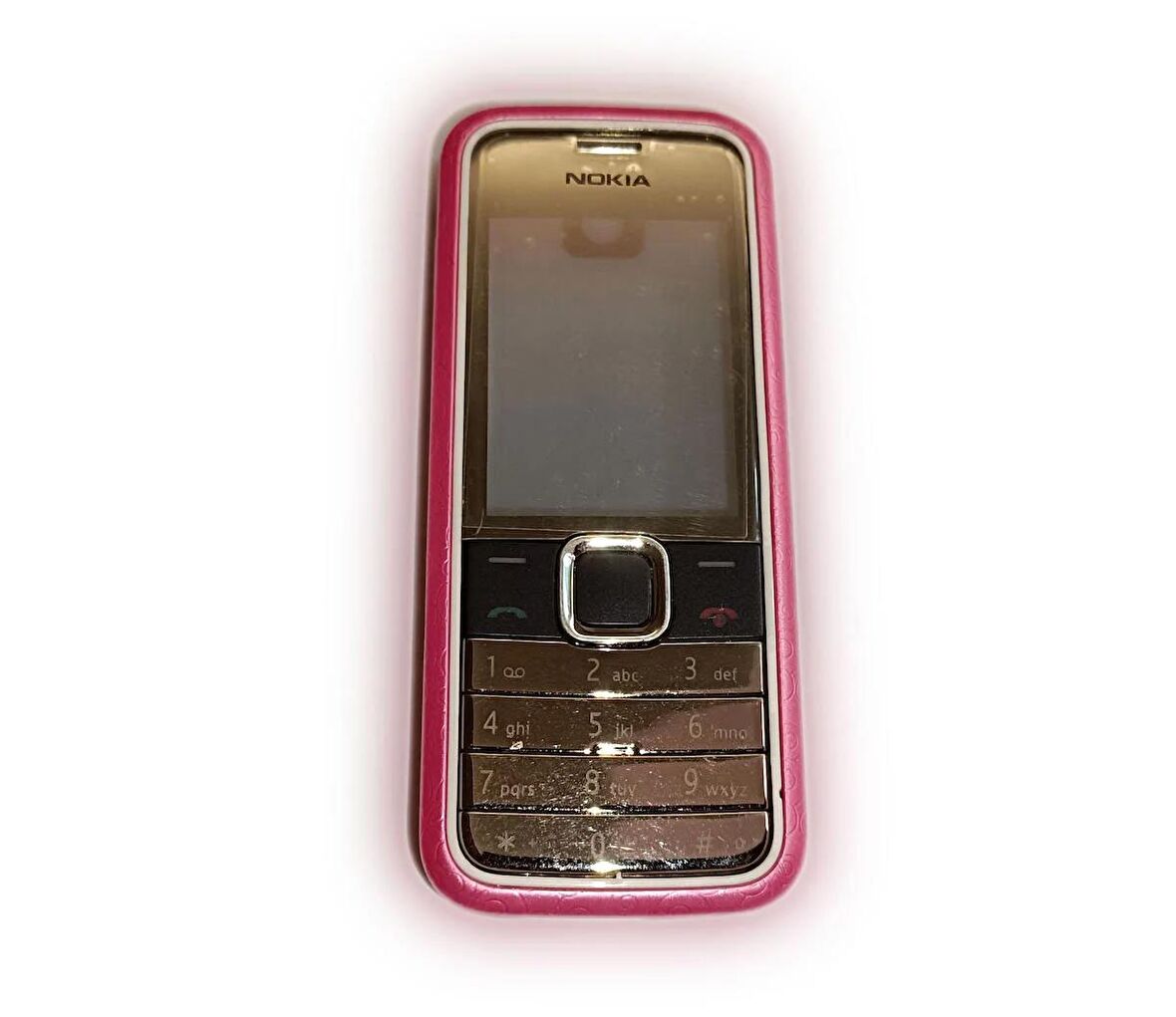 Nokia 7310 Kapak Nokia 7310 Supernova uyumlu Pembe ön Kapak Arka Kapak ve Tuş Takımı