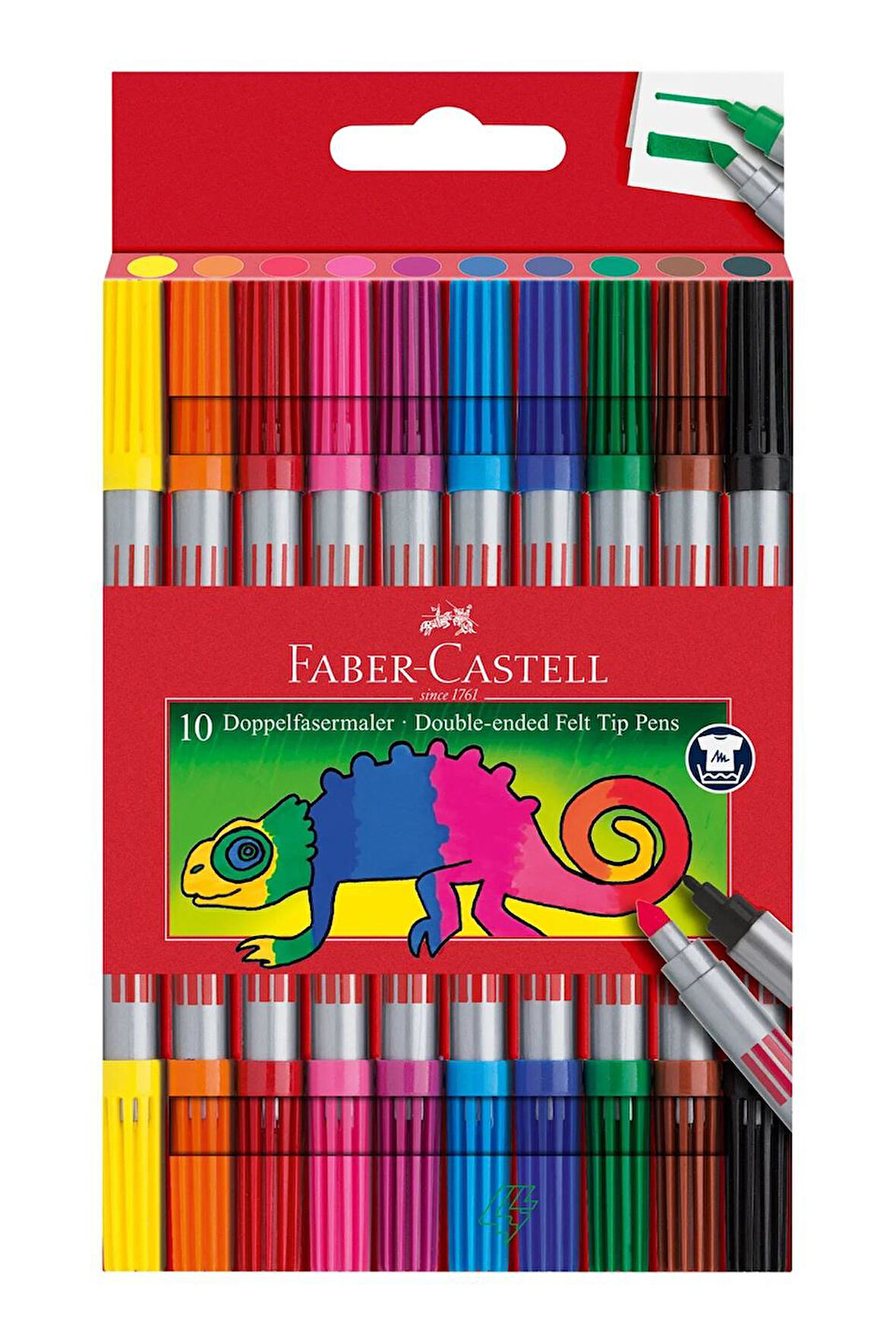 Faber Castell Çift Taraflı Keçeli Kalem 10 Renk