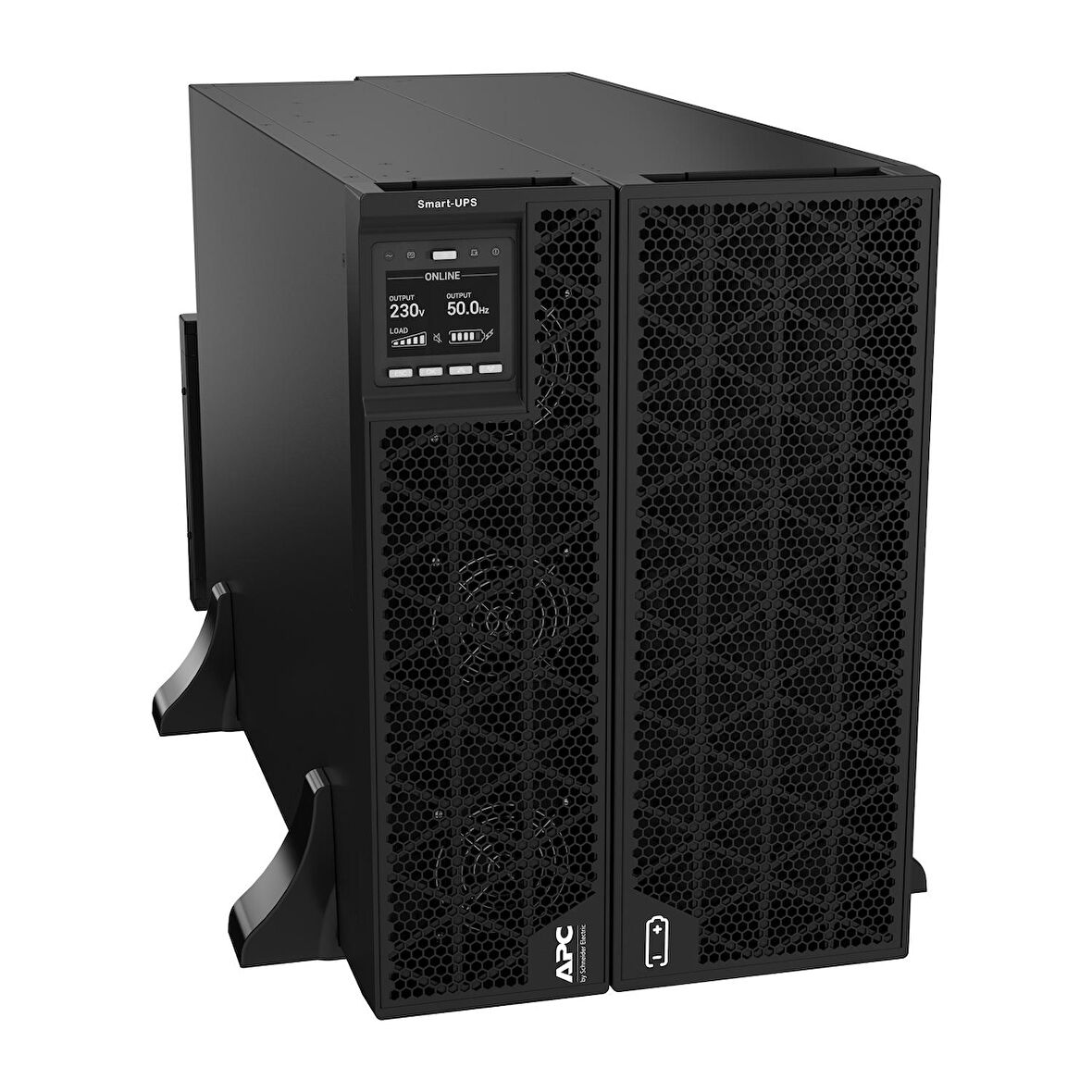 APC SRTG20KXLI Smart-UPS On-Line, 20kVA/20kW, Raf/Kule, 230V/380V...415V, Sabit kablo 5 kablolu(3P+N+D)+3 kablolu(1P+N+E), Ağ Kartı , Ray kiti hariç