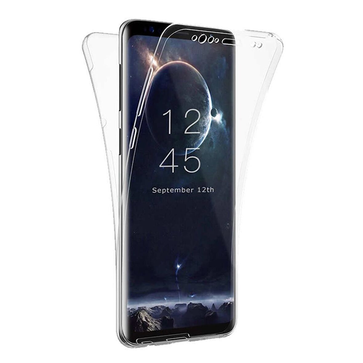 Gpack Samsung Galaxy S9 Kılıf Ön Arka Şeffaf Silikon Koruma
