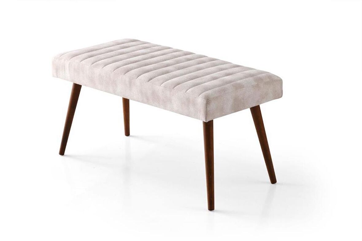 Mutfak Bank Bench Oturma Markiz 95cm Krem Kumaş