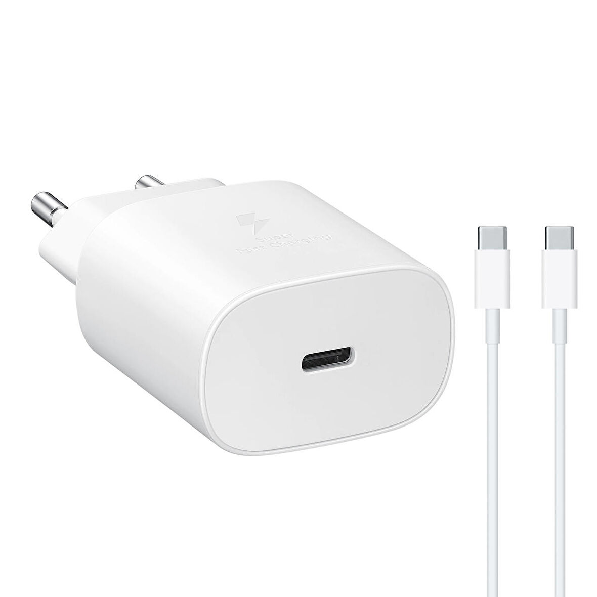 Samsung TA800N Type-C 25 Watt Hızlı Şarj Aleti Beyaz
