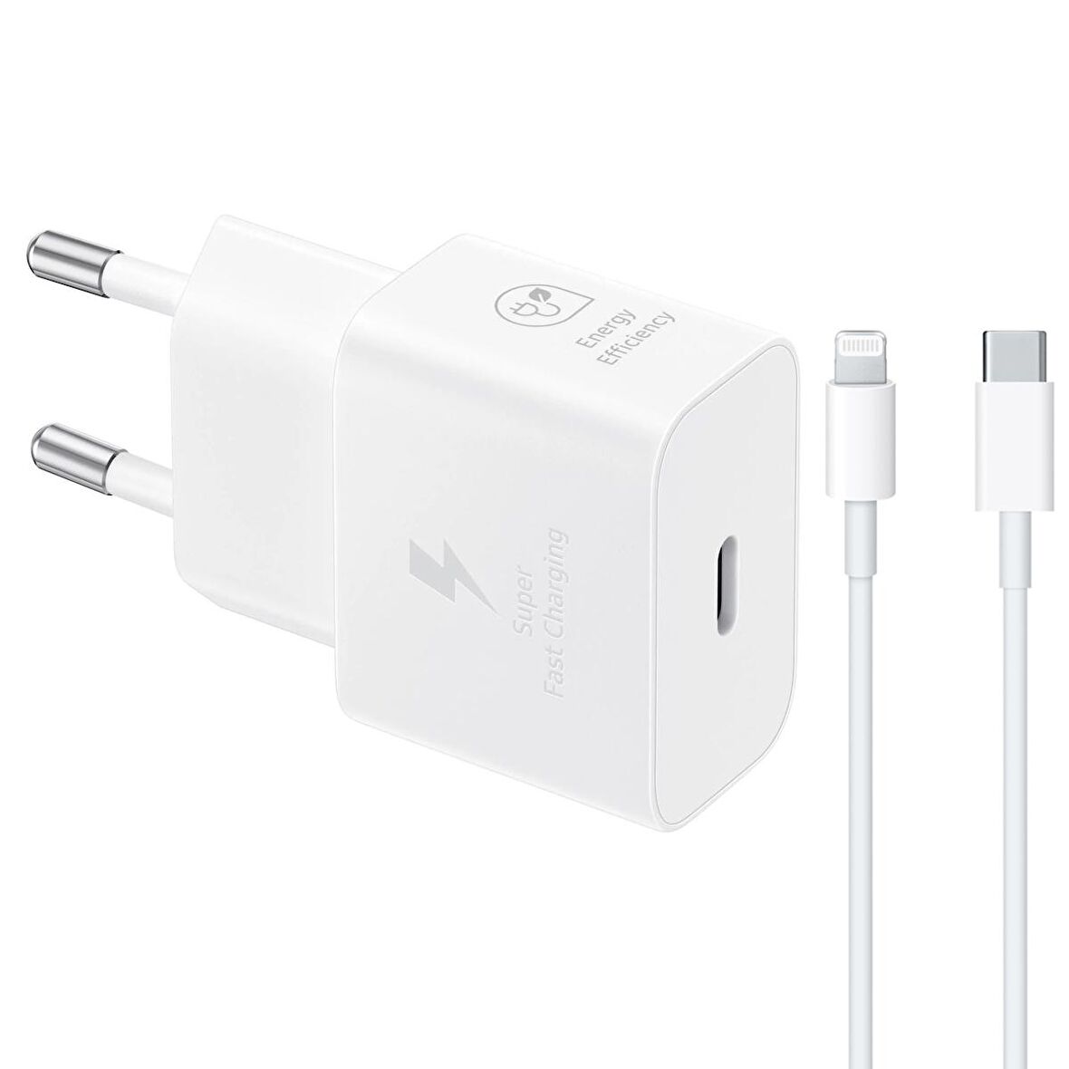 Samsung Apple İphone 7 Plus T2510N İphone Lightning Şarj Aleti Beyaz 2m Type-C to Lightning Kablo