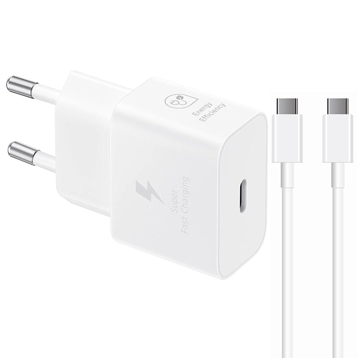 Samsung Galaxy Note 10+ T2510N 25W Şarj Aleti Type-C to Type-C 6A 120W 2Metre Kablolu Beyaz