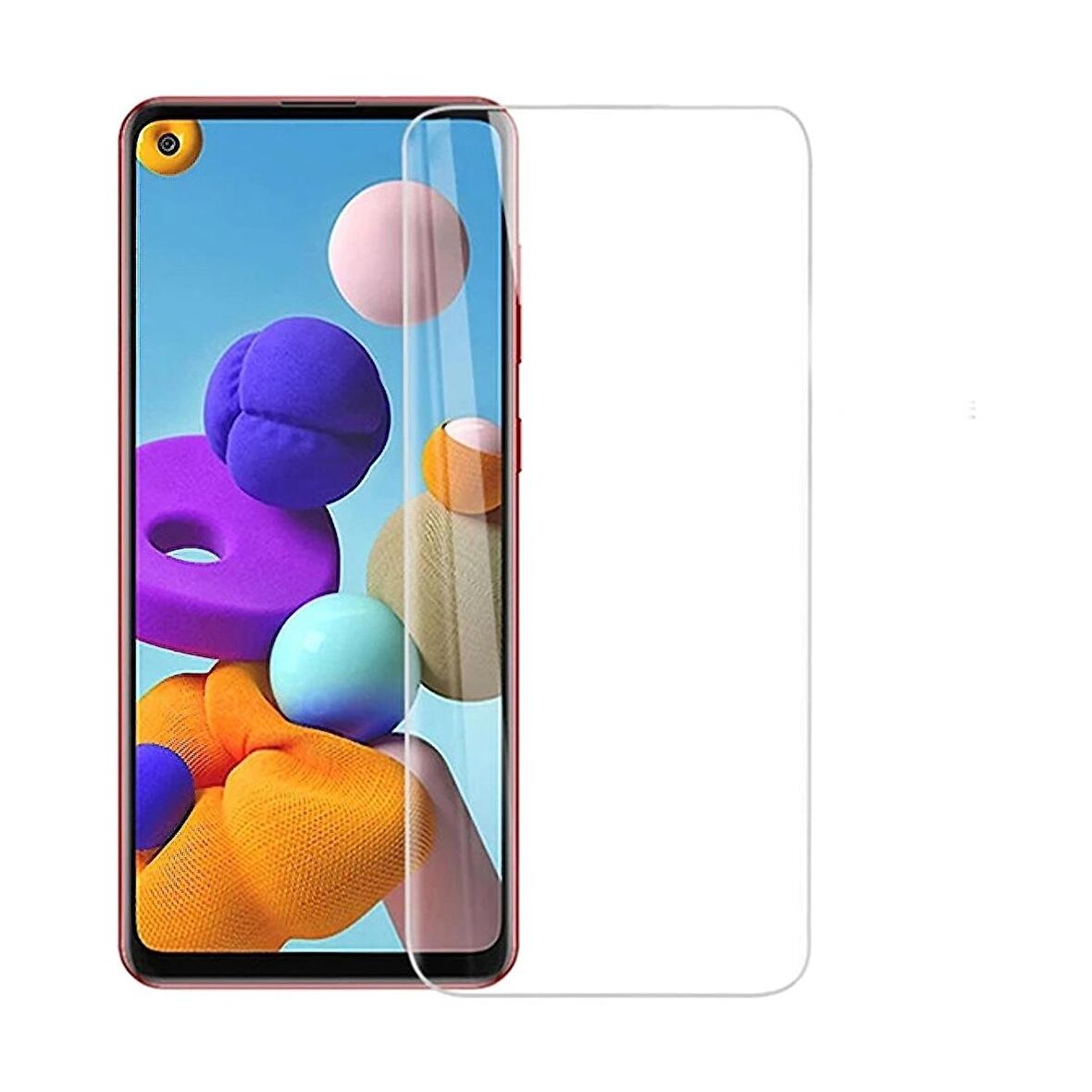 Vivo Y02A ile Uyumlu Ön Darbe Emici HD Ekran Koruyucu Kaplama