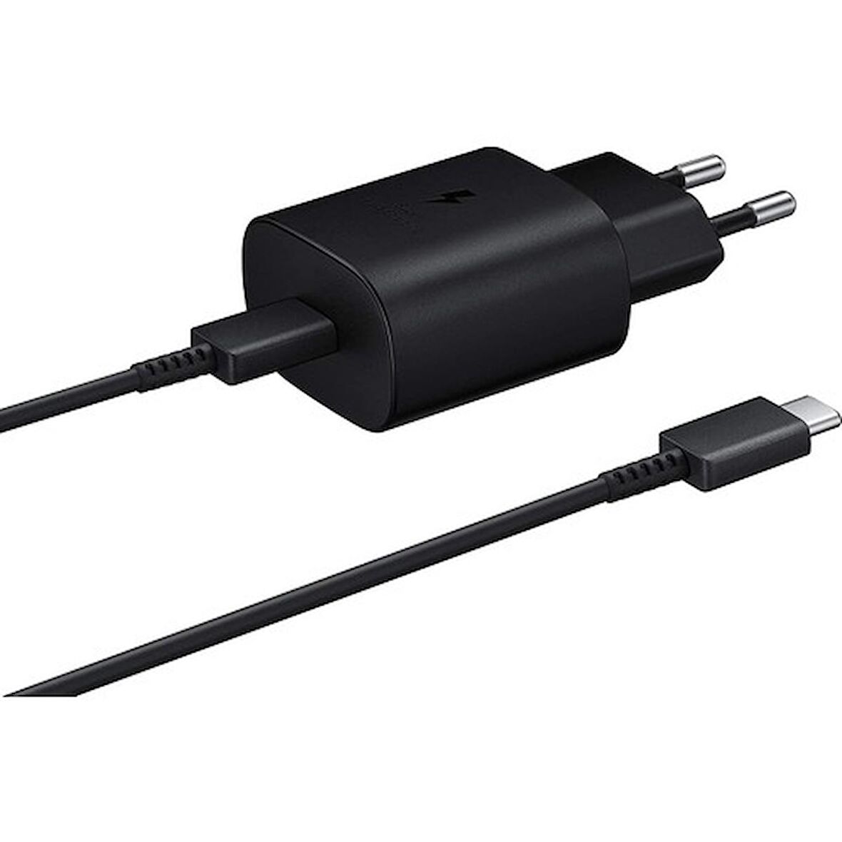 Samsung Galaxy S24 Ultra Fast Charging 25W Type-C Çıkışlı Kablolu Şarj Aleti Siyah(Samsung Türkiye Garantili)