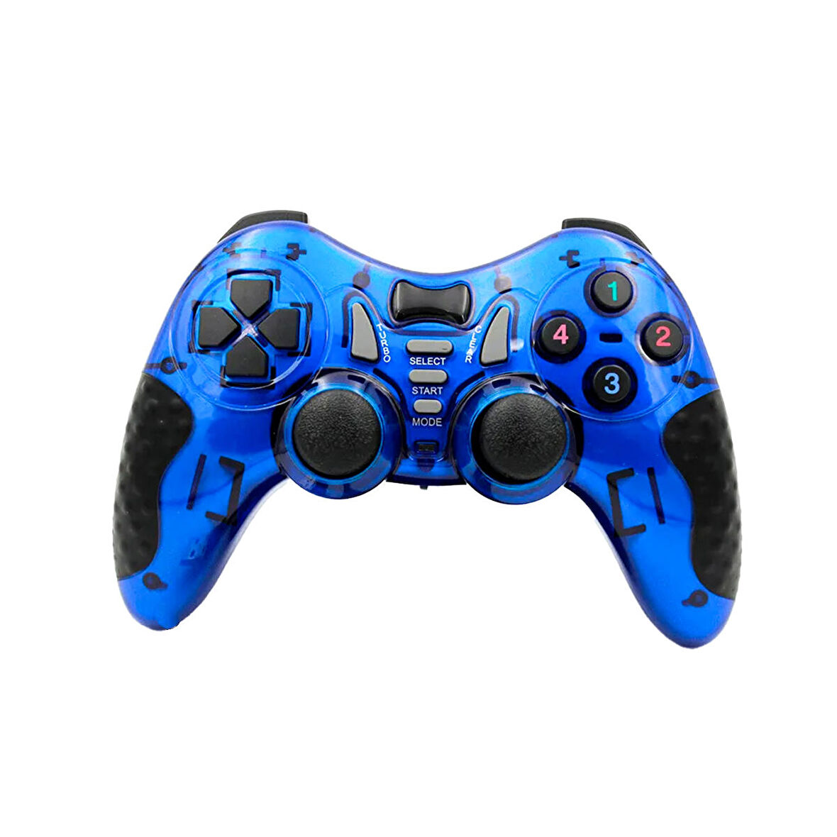 ScHitec 7in1 PC/PS2/PS2/PS3/PC360/TV/TVBOX/Android Cihazlar ile Uyumlu Kablosuz Gamepad Mavi