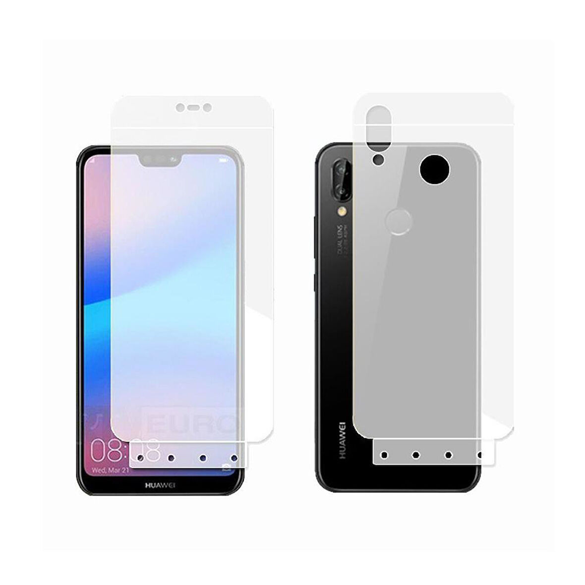 Huawei Pura 70 Pro İle Uyumlu Ön-Arka Darbe Emici HD Ekran Koruyucu Kaplama