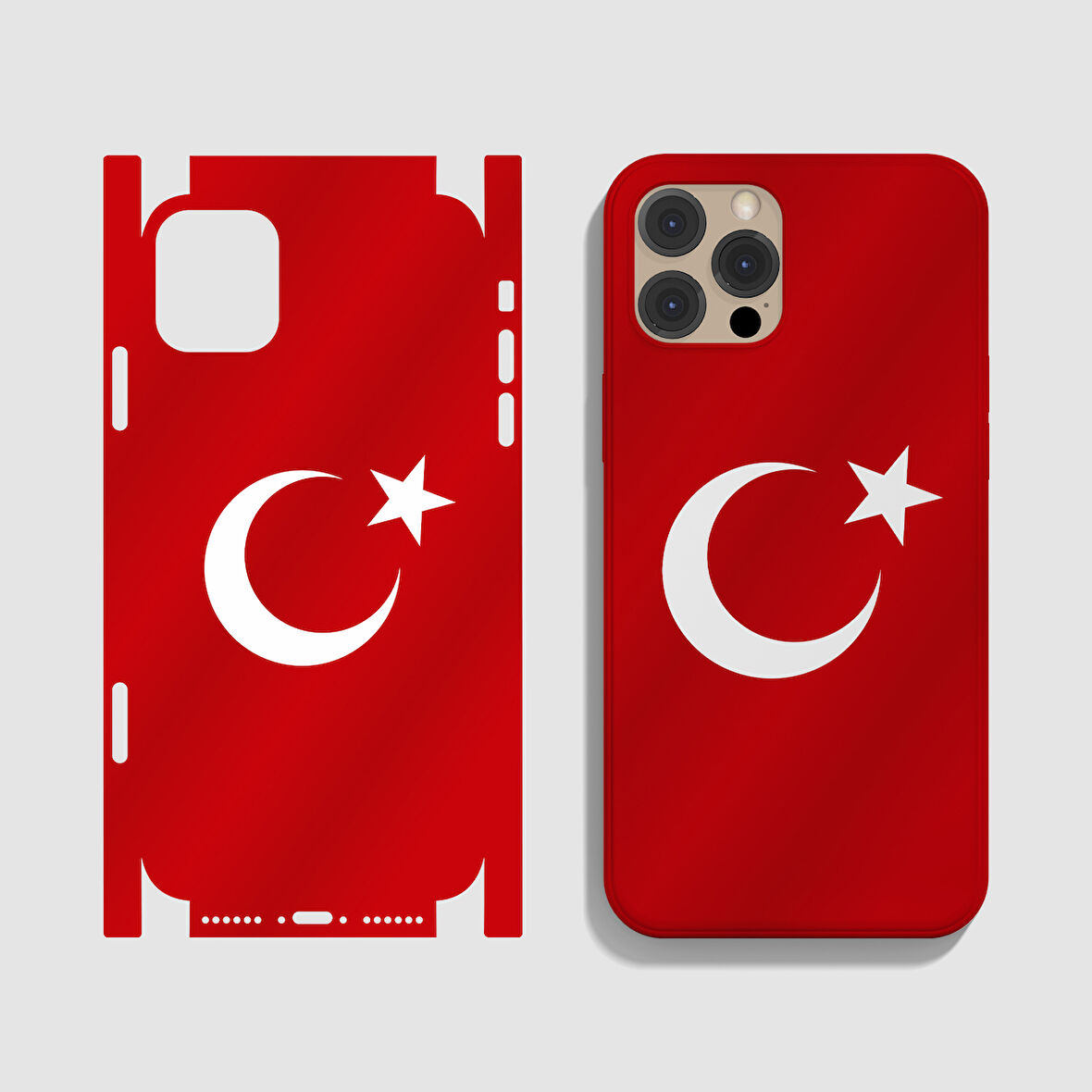 İphone 14 Türk Bayrağı Fullbody Arka Kaplama