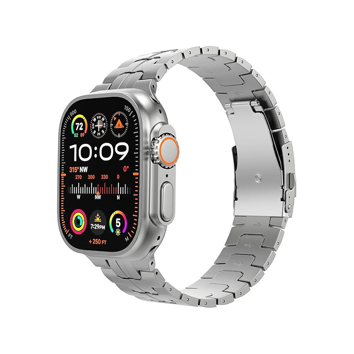 ScHitec Watch Ultra 2 Amoled Ekran WaterProof 3 Kordonlu Akıllı Saat Titanyum Gümüş