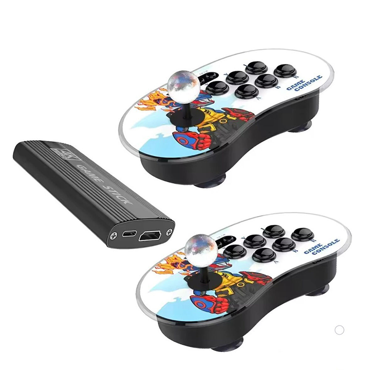 ScHitec 4K Arcade Oyun Konsolu 10000 Retro Oyunlu 2 Kablosuz Joystickli