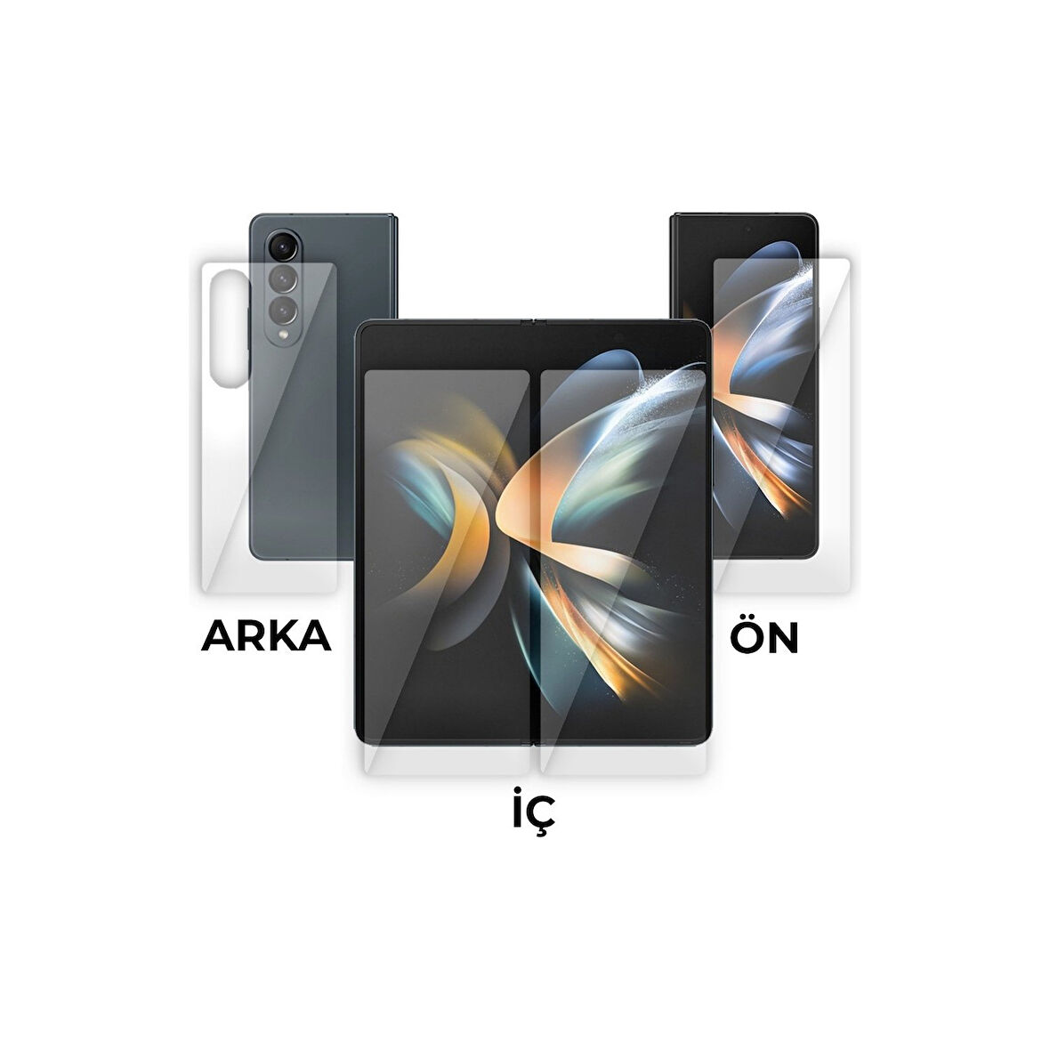 Samsung Galaxy Z Fold 6 Ön-İç-Arka Ekran Darbe Emici Kaplama ve Hd Ekran Koruyucu