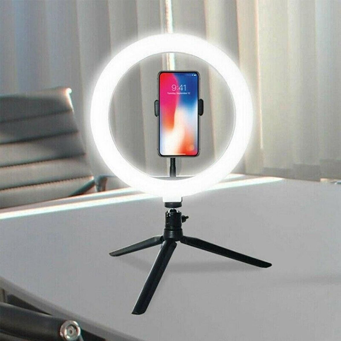 BUFFER® 10inç 26cm Youtube Instagram Tiktok Selfie Stüdyo Video Fotoğraf Ring Light Tripod Led Halka Işık