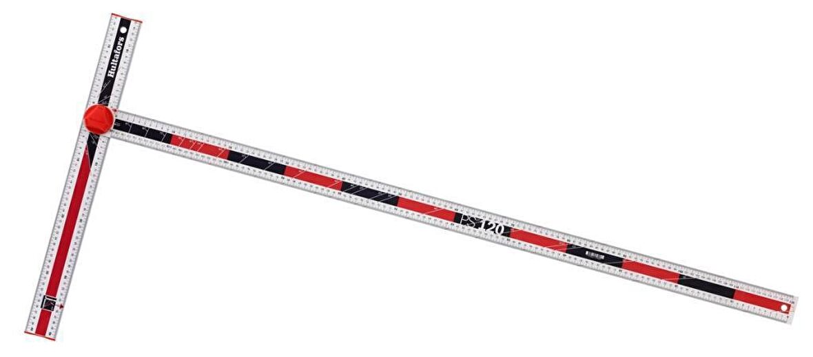 Hultafors PS120 Alüminyum Dört Fonksiyonlu Açı ve İşaretleme Cetveli 120 cm 253501