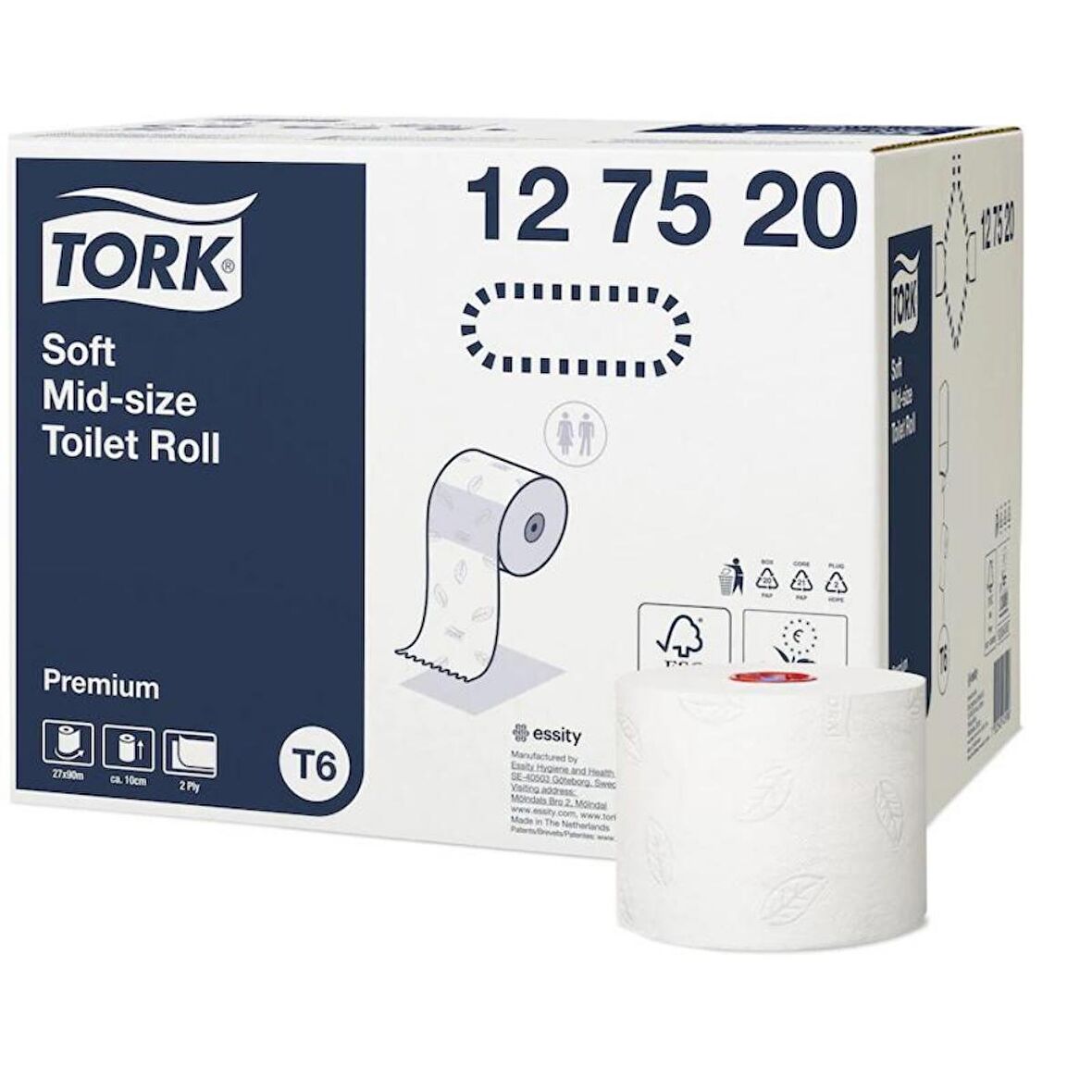 Tork Premium Çift Rulo Tuvalet Kağıdı 90 Metre 27'li Paket (127520)