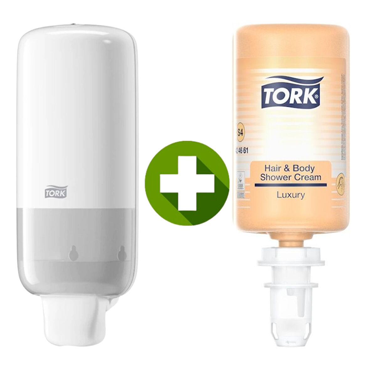 1 Ad. Tork Sabun Dispenseri Beyaz 561500 + 1 Litre Tork Luxury Sıvı Sabun  Hediyeli