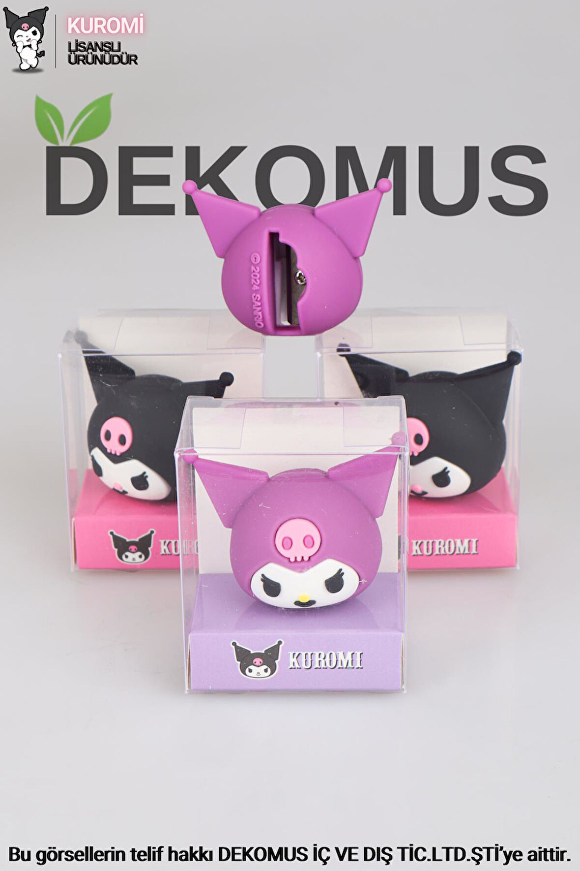 DEKOMUS İLE YENİ SEZON LİSANSLI KUROMİ 3D ŞEKİLLİ TEKLİ KALEMTRAŞ 