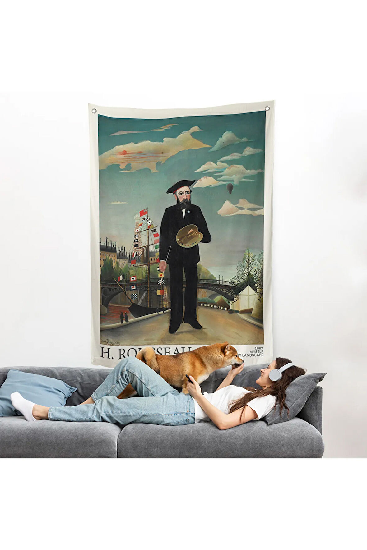 Henri Rousseau Kendi Duvar Örtüsü-7323