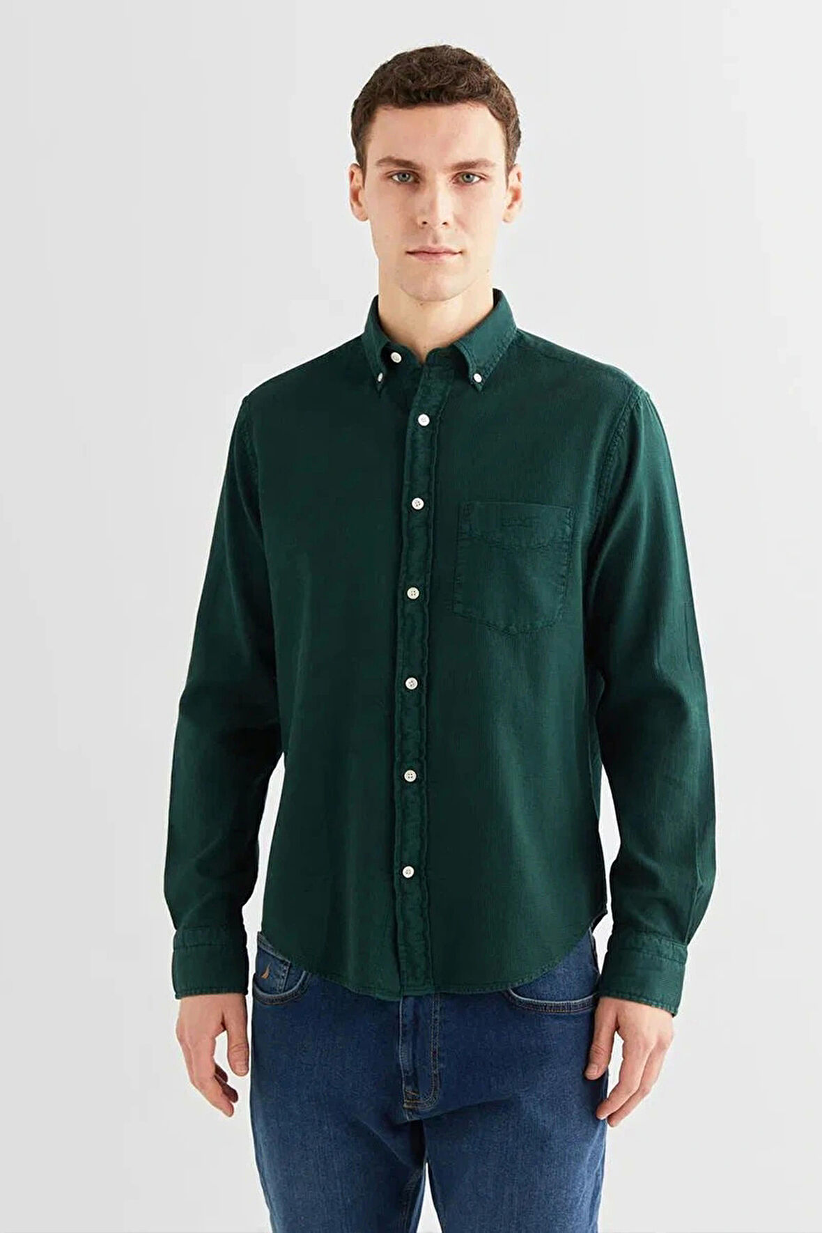 Gant Erkek Yeşil Regular Fit Düğmeli Yaka Gömlek