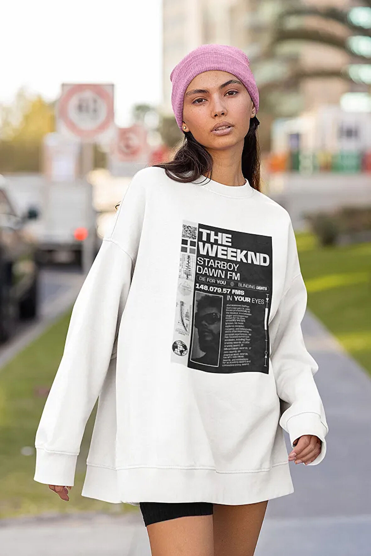 The Weeknd Starboy Dawn Fm Baskılı Unisex Oversize Sweatshirt