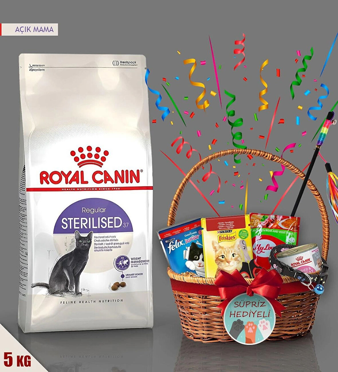 Royal Canin Sterilised 37 Kısırlaştırılmış Kedi Maması 5 Kg STT 2026 Hediyeli Paket