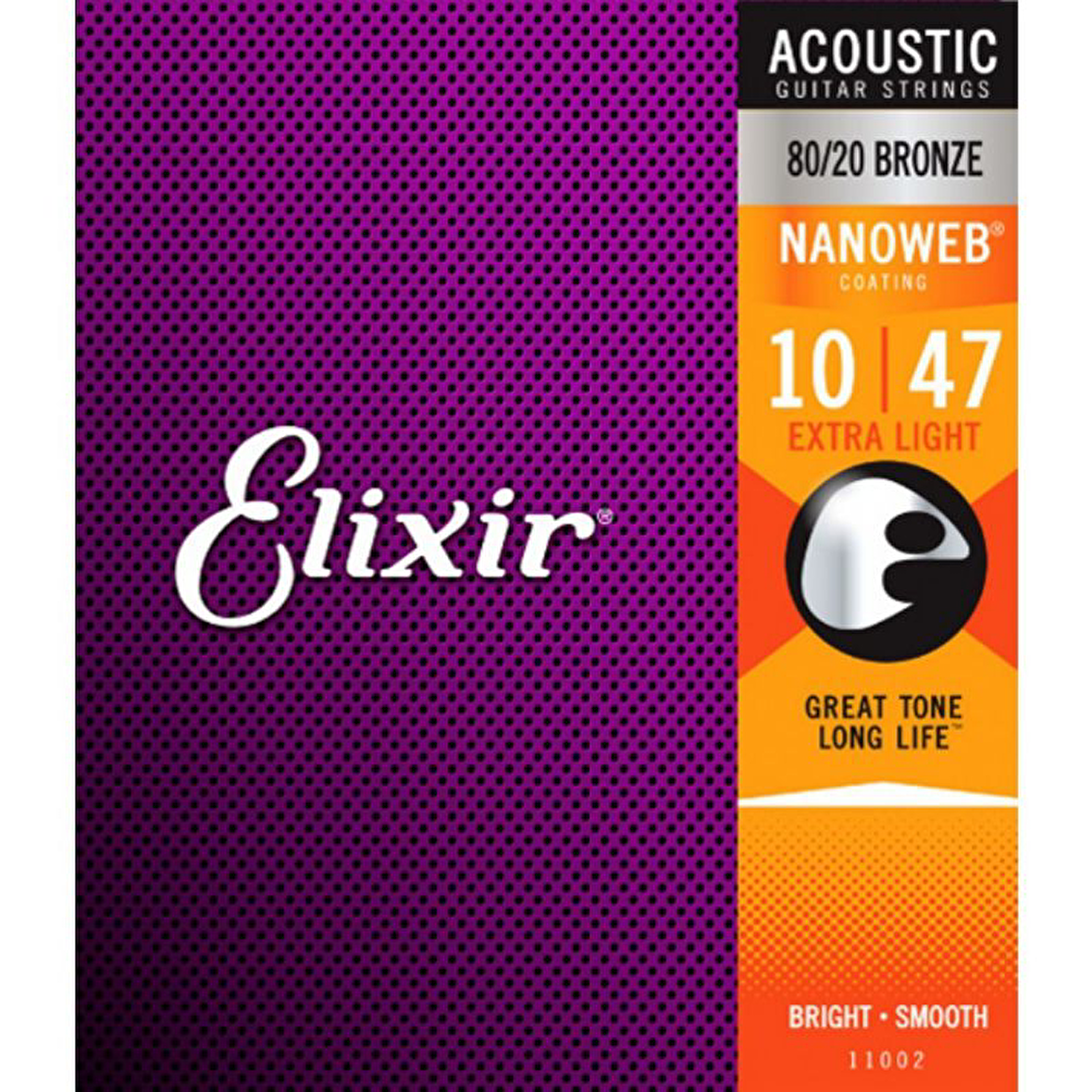 Elixir 11002 Nanoweb 80/20 Bronze Akustik Gitar Teli (10-47)