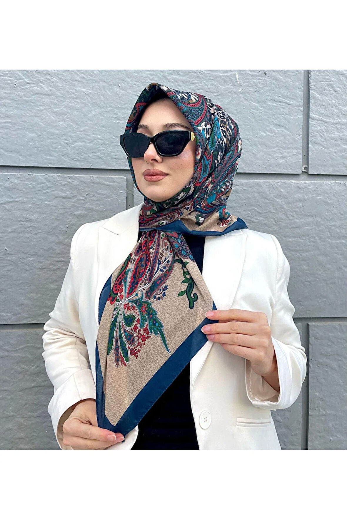 Yeni Sezon Etnik Desen Soft Pamuk Rahat ve Zarif Eşarp