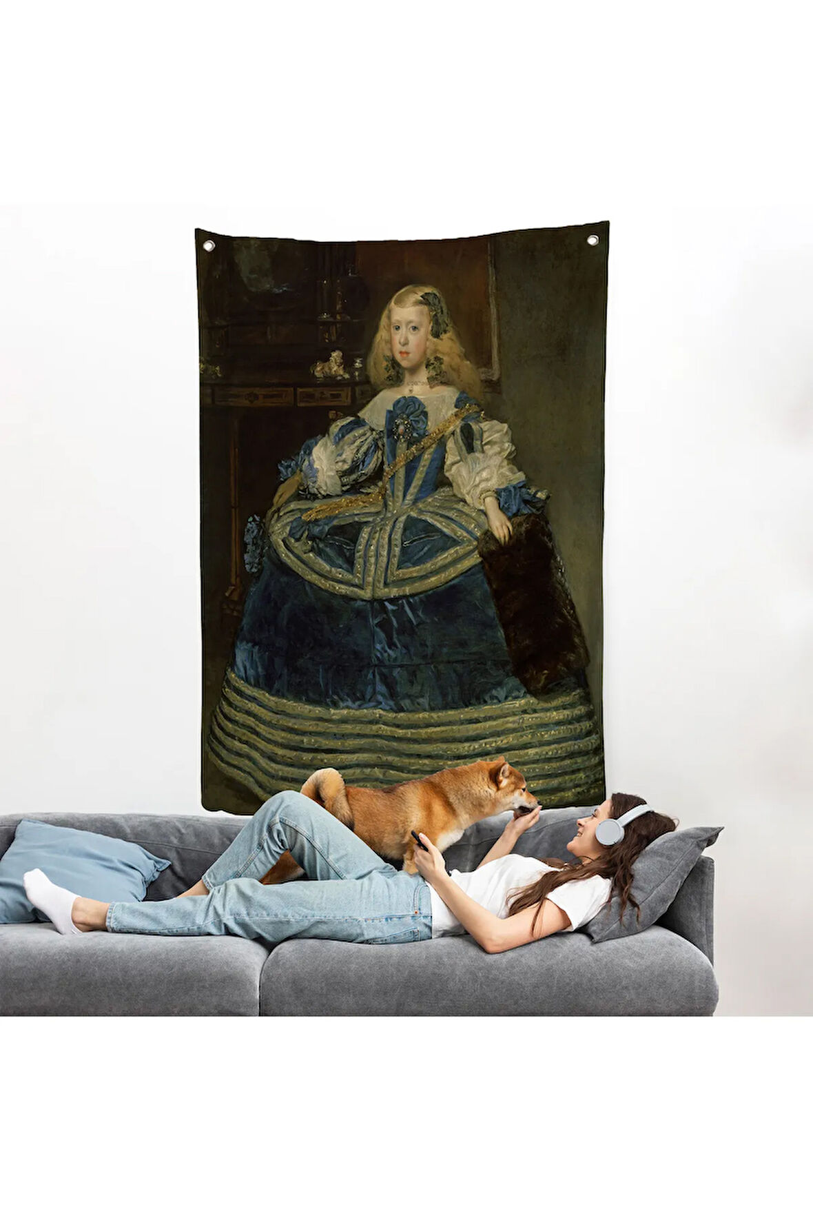 Diego Velázquez - İnfanta Margarita'nın Portre Duvar Örtüsü-7333