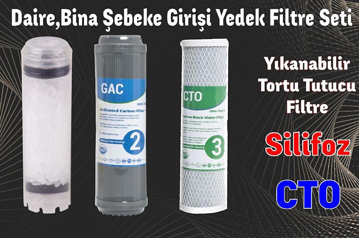 Sulook Atlas Daire Girişi 3'lü Silifozlu Yedek Filtre Kireç Önleyici