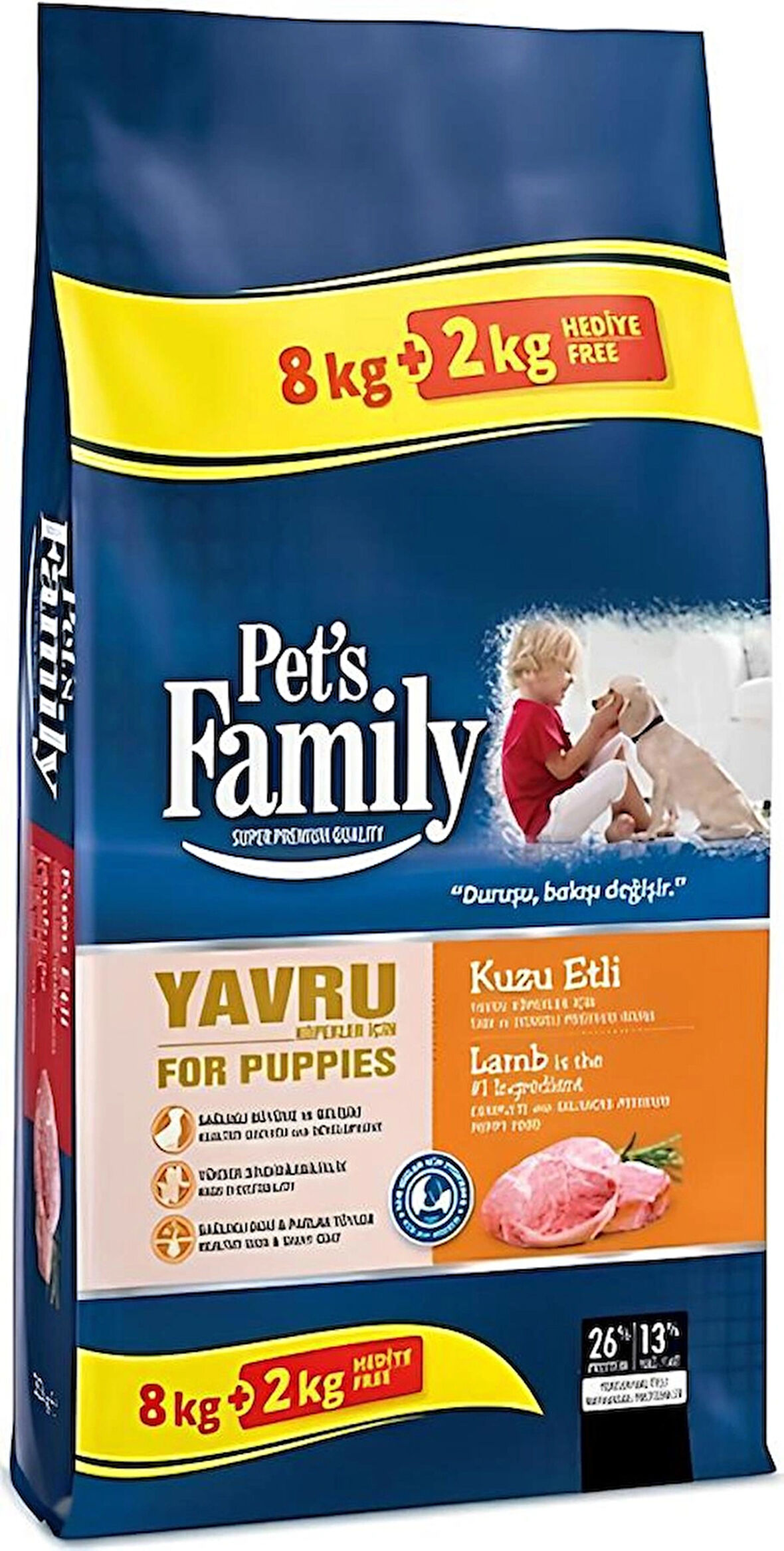 Pets Family Super Premium 10 Kg Kuzu Etli Yavru Köpek Maması